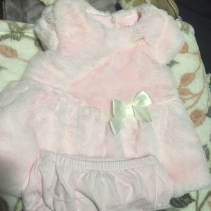 Soft Pink Fur Baby Dress